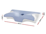 Giselle Bedding Memory Foam Pillow Ergonomic Contour PILLOW-MEFO-ERG-WH