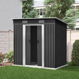 Giantz Garden Shed 1.94x1.21M w/Metal Base Sheds Outdoor Storage Tool Steel House Sliding Door SHED-FLAT-4X6-BASE-ABC