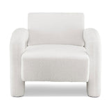 Artiss Armchair Accent Chair Lounge Sofa Couch Curved Seat Boucle White UPHO-E-ARM-03-TED-WH