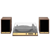 Vinyl Record Shelf Turntable with Speakers, Walnut Finish V178-69015