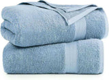 Bath Sheets Bathroom Towel Set- 2 Pack 100% Cotton Extra Large Bath Towels, Oversized Bath Towels, V1258-DP02-C-1234