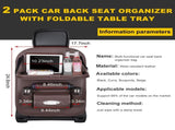 Car Back Seat Organizer with Foldable Table Tray Universal Rear Seat Storage Bag, Multi-Pocket V1107-CS-QCZYKBSNDK