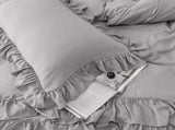 Multi Ruffled Geneva Charm Quilt / Doona / Duvet Cover set V745-AQ081594K3