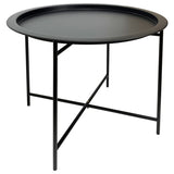 Round Lipped Cross Frame Side Table 47cm V637-68107TBL