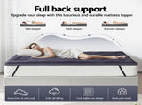 Giselle Bedding 5cm Pillowtop Topper Bamboo Polyester Blend Fibre Pad for Back Pain Relief Washable TOPPER-WA-CHAR-S