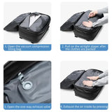 Black Expandable Waterproof Laptop Backpack - Fits 17-Inch Laptop, Anti-Theft Design, Travel V888-ELOSUNG11547