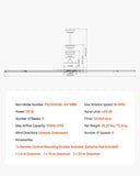 213 cm Ceiling Fan No Light, 6-Speed Remote Control, Aluminum 8-Blade, Reversible DC Motor, Modern V952-WDDS84INCHLY0NT43V7