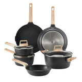 VEVOR 17 Piece Pots and Pans Set Granite Nonstick Kitchen Cookware Black V952-LGTZLGTFLTCYRQCBTV0