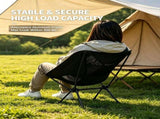 Portable Folding Moon Chair with Carry Bag, Lightweight Aluminium Outdoor Seat for Camping, Hiking, V1189-LC-AMZ-00065