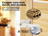 Privacy Door Lever Handle with Key, Heavy Duty Interior Door Lock, Adjustable Latch-Silver V1181-HI011-2-SL