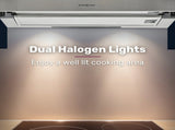 EUROCHEF 60cm Slideout Stainless Steel Rangehood, Quiet 2-Speed, 3-Layer Dishwashable Filters, V219-RGHSLDEC67SA