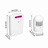 Driveway Alarm Wireless Outside Motion Sensor Alarm with Receiver Weatherproof Infrared Sensor, V1192-AZ-W-28017