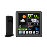 Touch Color LCD Screen Wireless Weather Station Alarm Clock Indoor & Outdoor Thermometer Hygrometer V1294-YM0901-H24989B