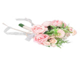 Wedding Bouquet Fake Rose Flower Holding Bunch for Decoration Photography Art Photo Pink V1294-YM0715-3115210293211