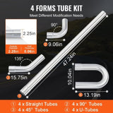 VEVOR DIY Universal Exhaust Kit 16 Pieces Exhaust Pipe Kit with Slip-Fit Joint V952-DZPQGTJ16PCSBIUT5V0