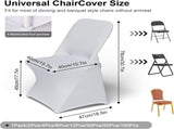 Spandex Folding Chair Covers 100 Pcs Universal Fitted Dining Chair Cover Stretchy Slipcovers for V1258-DP02-C-1410