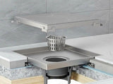 10x10cm Square Shower Drain with Removable Tile Insert Grate Stainless steel 304SS, CUPC Certified V63-955491