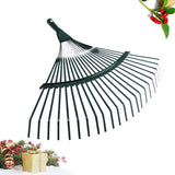 1Pcs Leaf Rake for Yard Green Steel Tool for Gardening Leaf Collection V1369-AZ3-W-15983