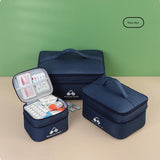 Navy blue 3-Piece First Aid Organizer Set Small, Medium & Large Medicine Storage Cases V888-ELOSUNG48292