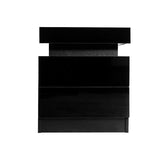 Levede Bedside Tables Side Table 2 Drawers Black FU6001-BK