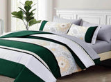 Emerald Verde Paisley Luxe Quilt / Doona / Duvet Cover set V745-AQ081933K3