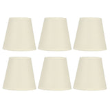6PCS CreamColoured Fabric Cloth Lamp Shade Replacement for E14 Wall Lamp Chandelier Home Decoration V1294-YM0901-3119200091411