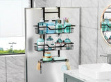 CARLA HOME Over the Door 3-tier Shower Caddy Organizer Shelf with Hooks for Bathroom V178-36182