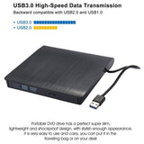 External CD DVD Drive USB 3.0 CD-Burner Premium Portable CD-ROM DVD/-RW Optical Disc Drive Player V1192-AZ-W-26623