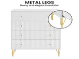 Sarantino Rocco Chest of Drawers in White CHE-103-02-WHG