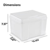 Greeting Card Organizer & Storage Box with 6 Adjustable Dividers for Holiday Birthday Get Well Cards V1369-AZ3-W-11378