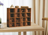 Wall Mounted Figures Display Shelves Rack Retro Wooden Figures Display Case for Home Bedroom 16 V1294-YM0703-3117230122711