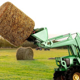49" Hay Spear, Bale Spears 1360kg Loading Capacity, Skid Steer Loader Tractor Bucket Attachment with V952-TZSPS2ZZ49IN3X7CBV0