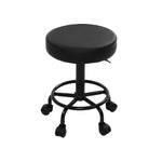 Artiss Salon Stool Round Swivel Chair SALON-B-RD-NEW-BK