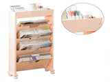 Classroom Bookshelf Multilayer with Universal Wheel Book Storage Shelving for Living Room V1294-YM0512-3117220266613