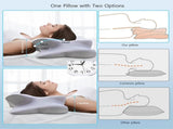 High-Performance Butterfly Memory Foam Pillow 15&deg Cervical Support, Cooling Gel Cover, Ergonomic V1107-CS-HDZT