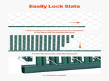 Bottom Locking Privacy Slats, Single-Wall Vertical Bottom-Locking Slats for Chain-Link Fence, V952-DBYSBTDBPE5FG3HV0V0