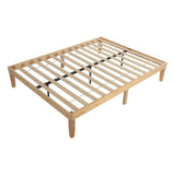 Warm Wooden Natural Bed Base Frame Queen V264-STB-108P-NTR-QU-1