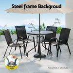 Gardeon Outdoor Dining Set Table and Chairs Patio Garden Furniture Bistro Set FF-STA-DINING-BK