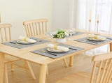 Homaxy Faux Leather Heat Resistant, 11.8" x 17" Retangle Table Mats with Diameter 13 and 3 V1258-DP02-F-139
