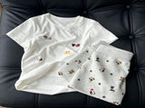 Allover Puppy Print Set Size M Full Dog Print Premium Pajama Set Christmas Playful Cute Gift V1221-XM-LB7451-GM190