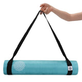 Mandala Yoga Mat Premium Bundle, Includes Yoga Mat 188cm H x 61cm W, Yoga Strap & Steel Hydration V398-MA-494TL