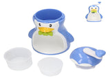 Shaved Ice Machine ABS Penguin Shape Blue Household Portable Manual Snow Cone Maker Machine with V1294-YM0718-3113220134111