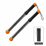 Cordless Spring Fitness Rope, 3.42 Lbs A Pair, 17.32in Orange, Arm Strength Training Battle Rope, V1221-XM-LB2699-GM107