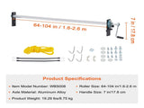 Hand Crank Tarp Roller Kit, 1.6-2.6 m Wide, Aluminum Alloy, Manual Cab Level Dump Truck Tarp Roller V952-KCGTTJHJ6010496T3V0
