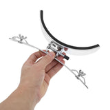 Stainless Steel Snare Drum Leg Rest Silver for Practical and Stylish Support V1192-AZ-W-27199