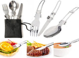 Cookware 9-piece for camping, outdoor, hiking, picnic, BBQ, foldable camping pans safe and BPA V1188-NK-BOL-73