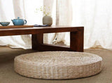 Japanese Style Handcrafted Tatami Floor Pillow Sitting Cushion Round Padded Room Floor Straw Mat for V1294-YM0901-210329AH03-5
