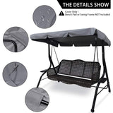 Universal Waterproof Swing Cover Replacement for 3-Seater Garden Swing, UV Protection V1237-ZY-203-2538
