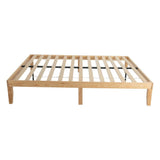 Warm Wooden Natural Bed Base Frame Queen V264-STB-108P-NTR-QU-1