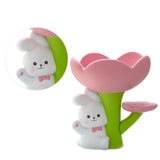 Rabbit Flower Key Tray Resin Storage Plate Jewelry Holder Home Decoration for Bedroom Office V1294-YM0703-3115230050011